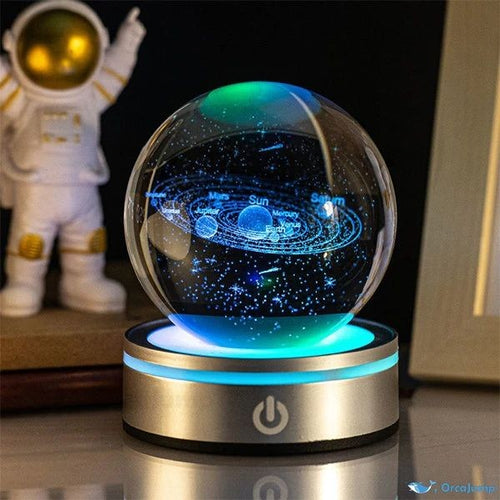 3D solar led lamp crystal ball
